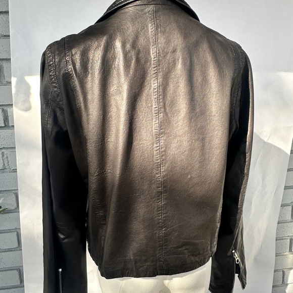 Madewell Black Washed Genuine Leather Jacket - Picture 9 of 16